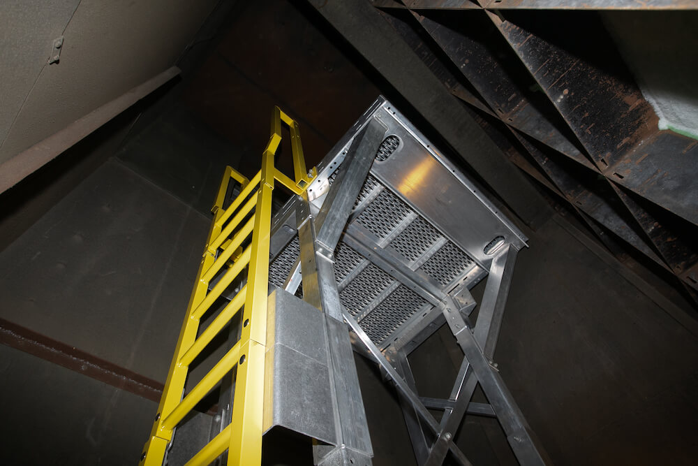 Art Gallery Metal Stairs Access Install SafeRack Installations