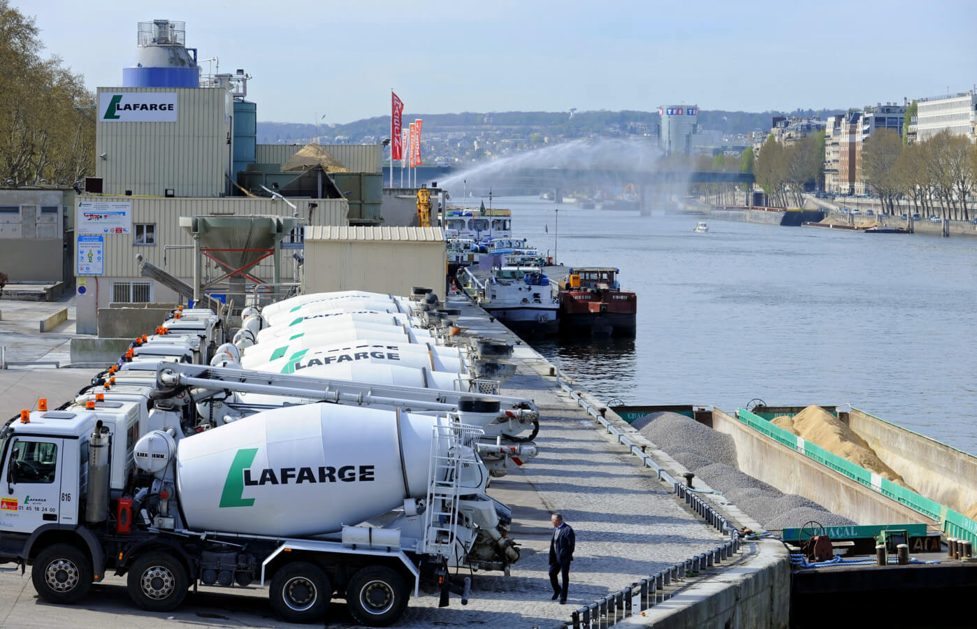 Lafarge Holcim cement barge gangway