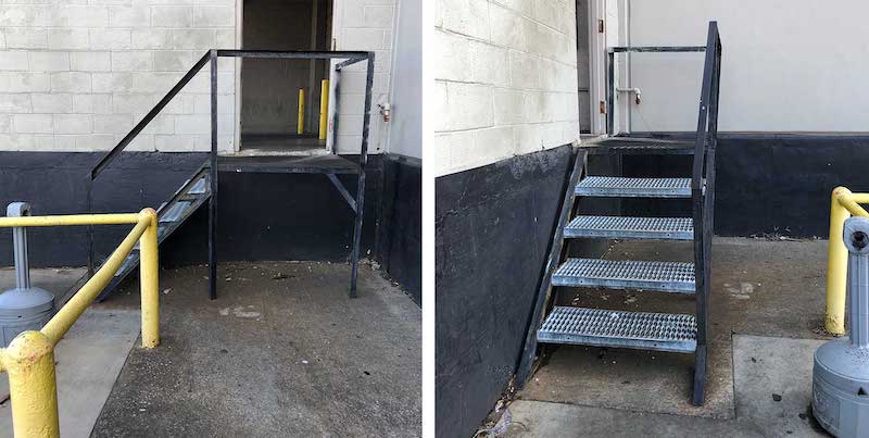 SafeRack Portable Stair System Before